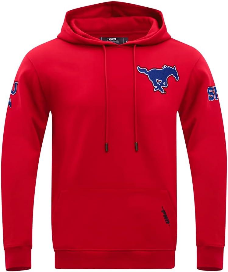 imagePro Standard NCAA mensMale Mens College Classic Chenille Cotton Double Knit Pull Over HoodieRed