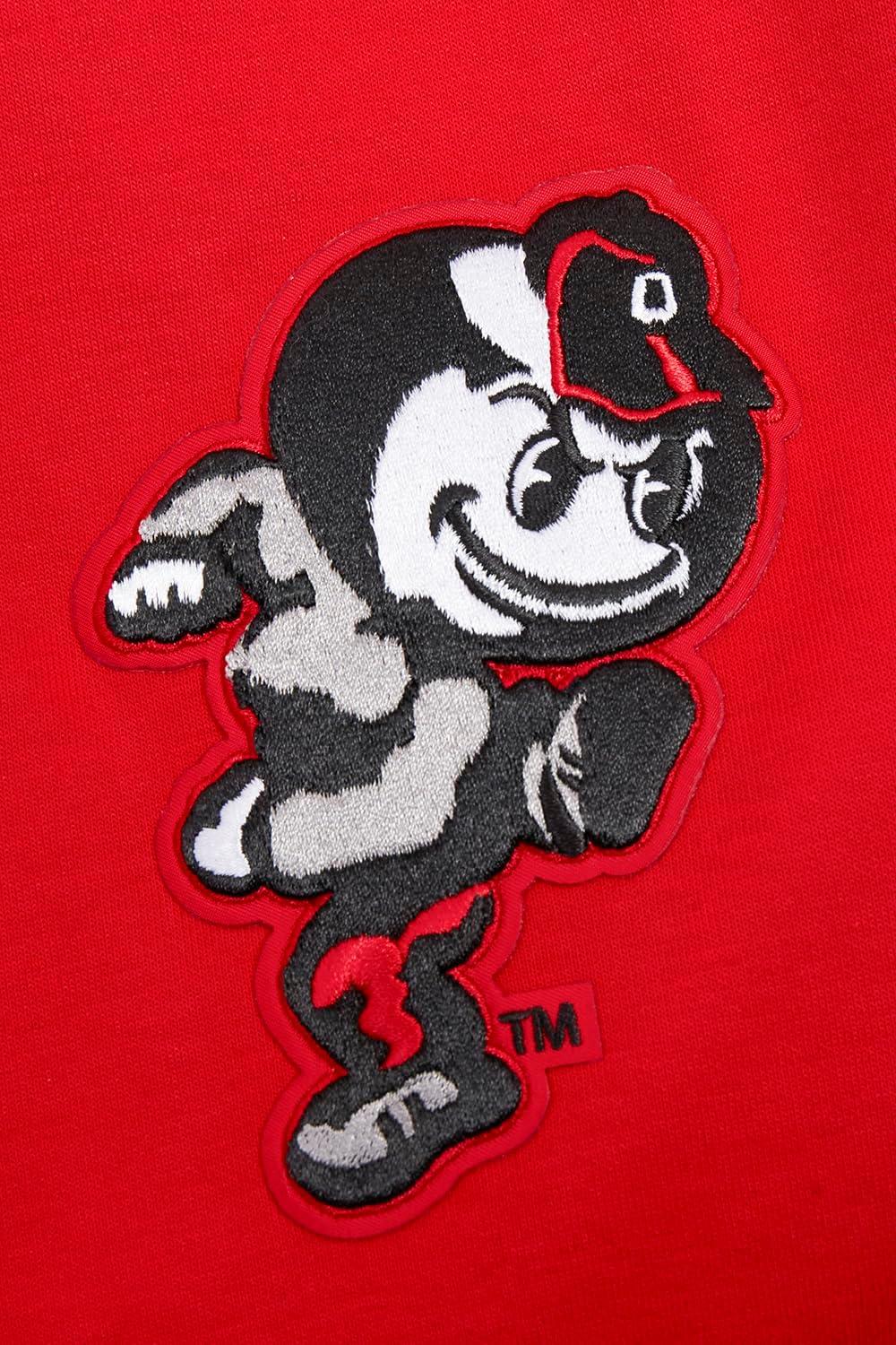 imagePro Standard NCAA mensMale Mens College Classic Chenille Cotton Double Knit Pull Over HoodieRed