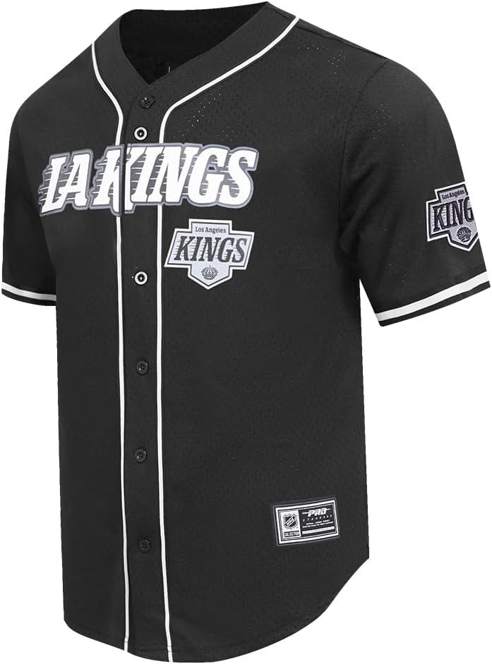 imagePro Standard NHL Mens Mens NHL Mesh Button Down TopBlack