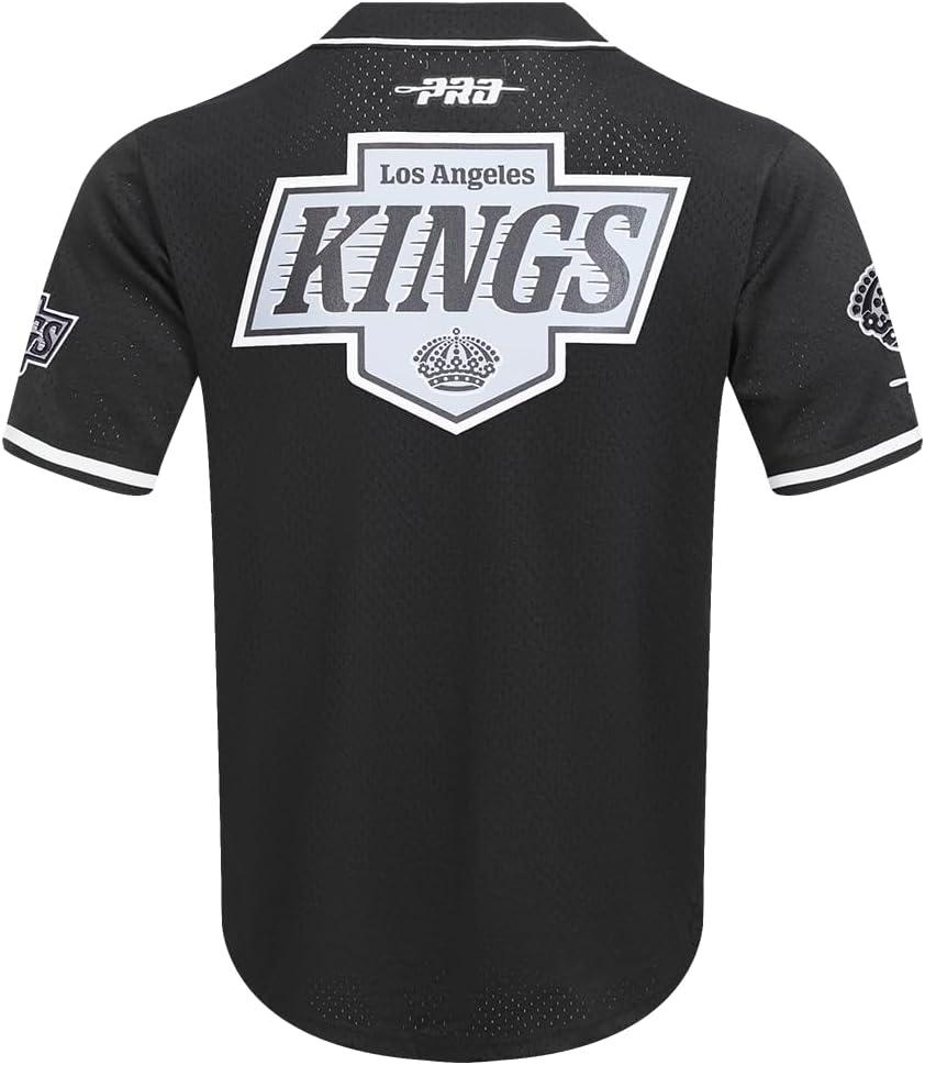 imagePro Standard NHL Mens Mens NHL Mesh Button Down TopBlack