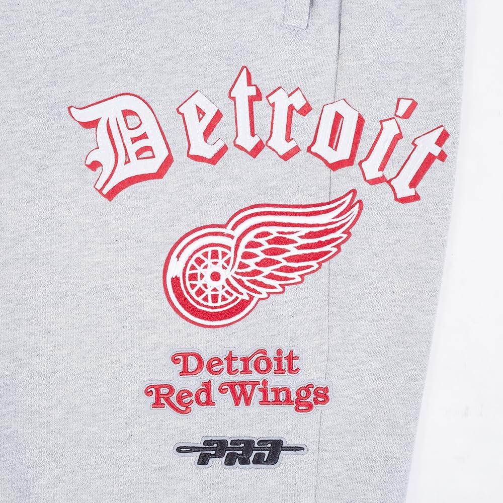 imagePro Standard NHL Mens Mens NHL Old English Brushed Back French Terry SweatpantHeather Grey