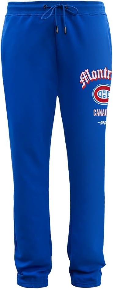 imagePro Standard NHL Mens Mens NHL Old English Brushed Back French Terry SweatpantRoyal Blue