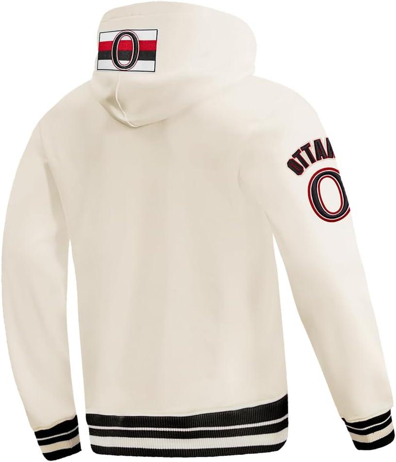 imagePro Standard NHL mens Mens Nhl Retro Classics Brushed Back French Terry Pull Over HoodieEggshell Black