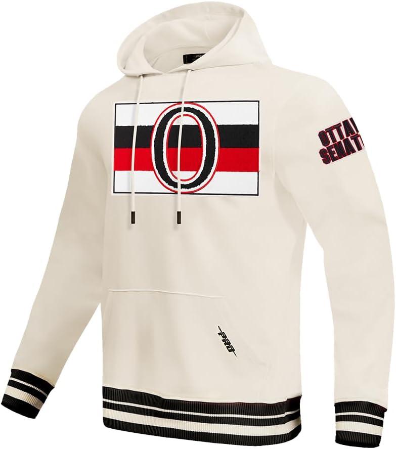 imagePro Standard NHL mens Mens Nhl Retro Classics Brushed Back French Terry Pull Over HoodieEggshell Black