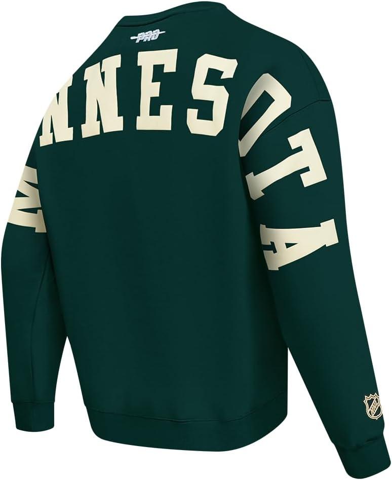 imagePro Standard NHL mens Mens Nhl Wingspan Fleece Crewneck SweatshirtForest Green