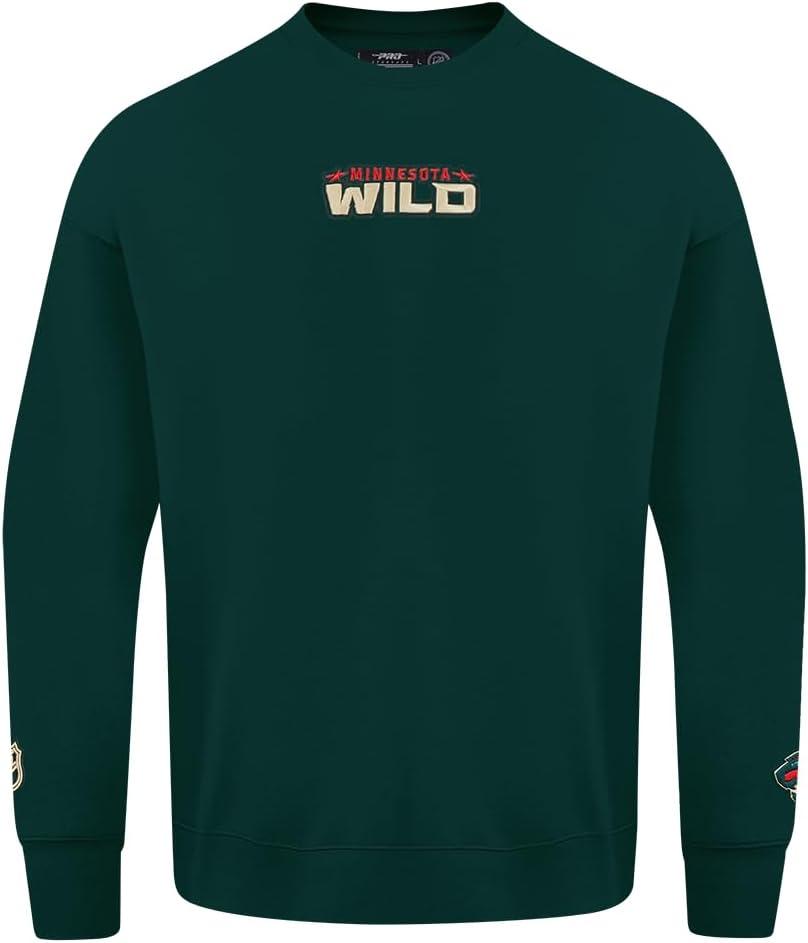 imagePro Standard NHL mens Mens Nhl Wingspan Fleece Crewneck SweatshirtForest Green