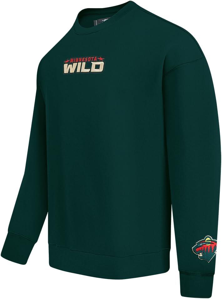 imagePro Standard NHL mens Mens Nhl Wingspan Fleece Crewneck SweatshirtForest Green