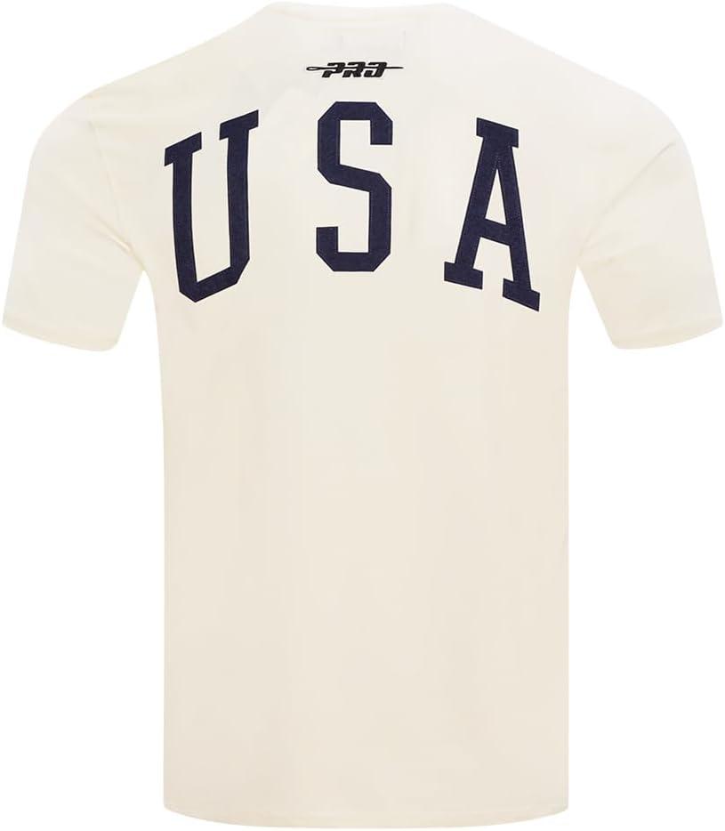 imagePro Standard USSF Mens Mens Ussf Classic Chenille Cotton Taping TeeEggshell Red