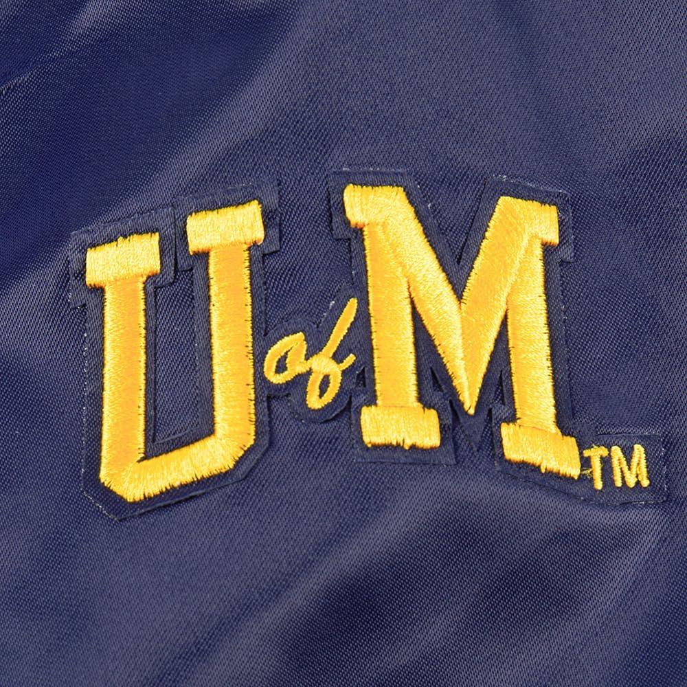 imagePro Standard WOMENS COLLEGE UNIVERSITY OF MICHIGAN COLLEGE CLASSIC ESSENTIALS SATIN JACKET MIDNIGHT NAVY S