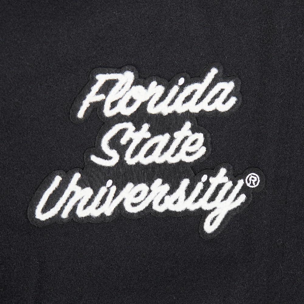 imagePro Standard Womens College Classic Essentials Varsity JacketBlackWhite