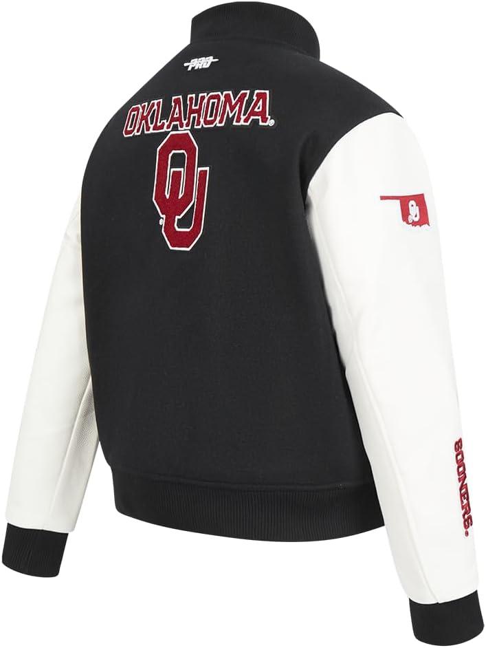 imagePro Standard Womens College Classic Essentials Varsity JacketBlackWhite