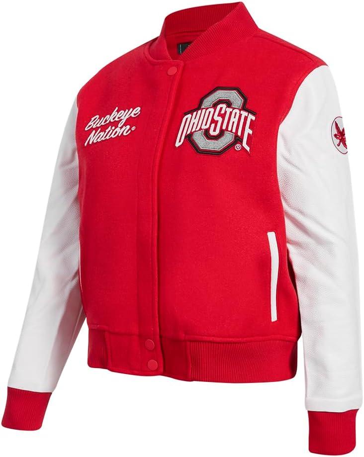 imagePro Standard Womens College Classic Essentials Varsity JacketRedWhite