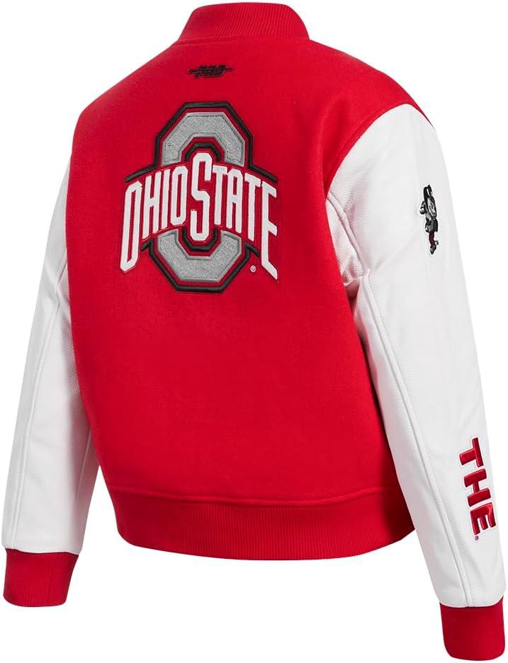 imagePro Standard Womens College Classic Essentials Varsity JacketRedWhite