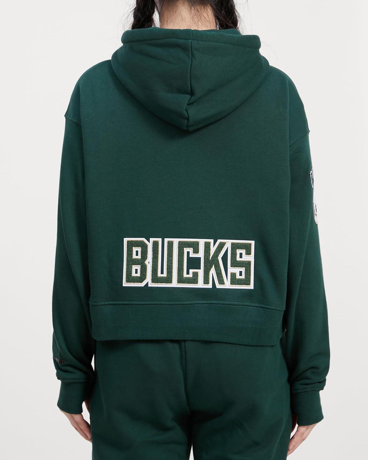 imagePro Standard Womens NBA Classic Chenille Cropped Pullover HoodieForest Green