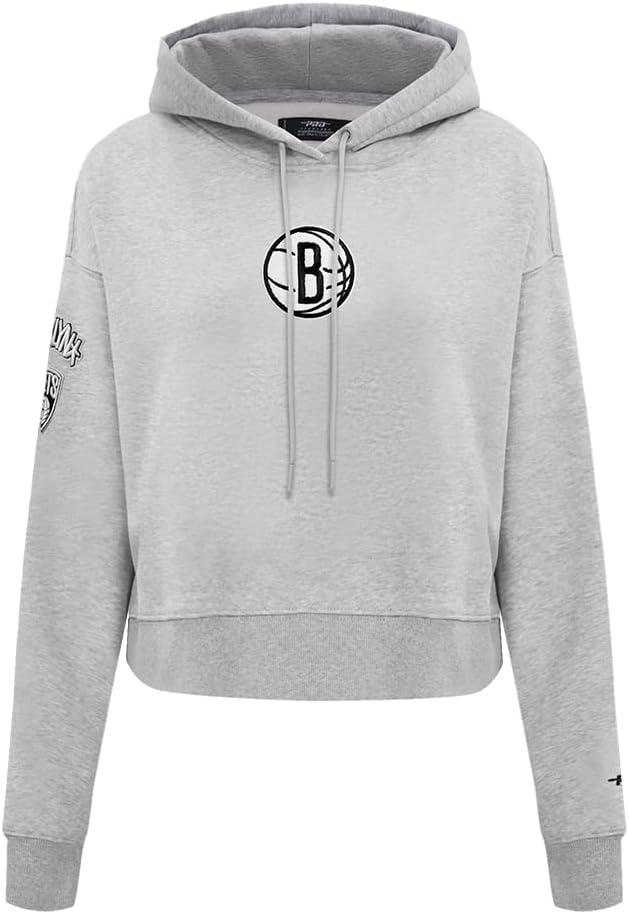 imagePro Standard Womens NBA Classic Chenille Cropped Pullover HoodieHeather Grey