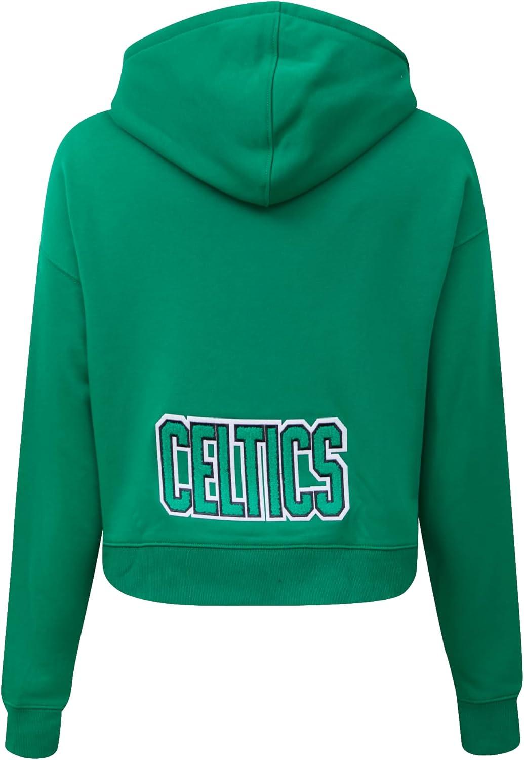 imagePro Standard Womens NBA Classic Chenille Cropped Pullover HoodieKelly Green