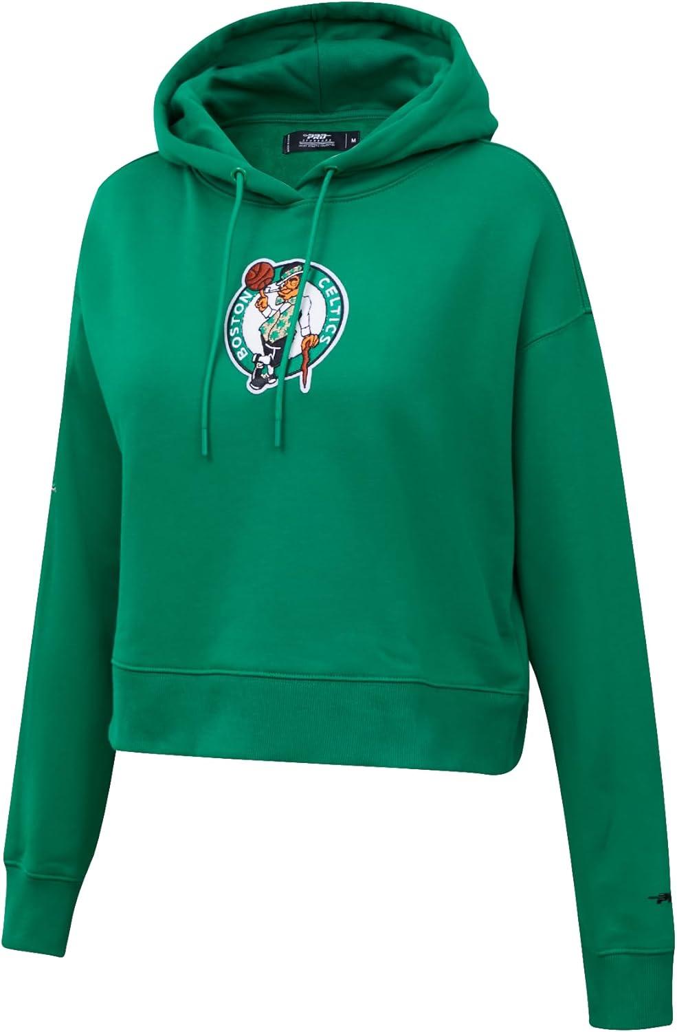 imagePro Standard Womens NBA Classic Chenille Cropped Pullover HoodieKelly Green
