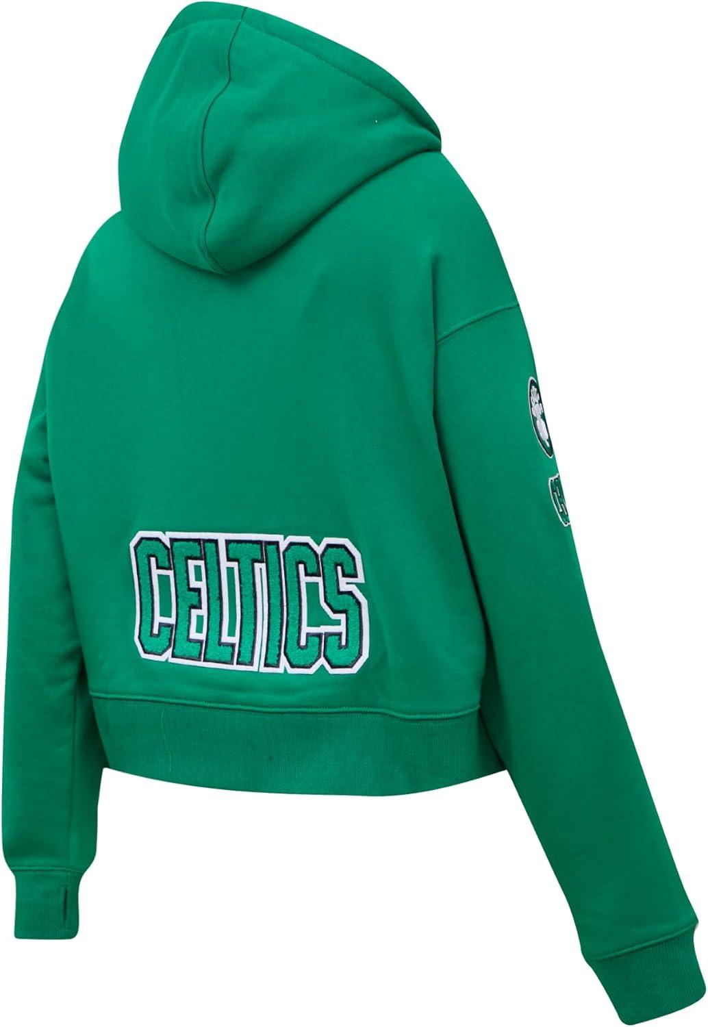 imagePro Standard Womens NBA Classic Chenille Cropped Pullover HoodieKelly Green