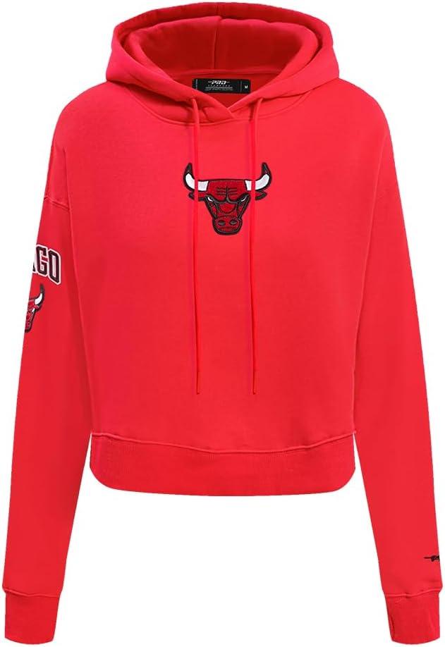 imagePro Standard Womens NBA Classic Chenille Cropped Pullover HoodieRed