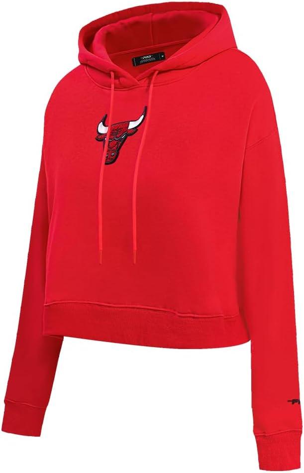 imagePro Standard Womens NBA Classic Chenille Cropped Pullover HoodieRed