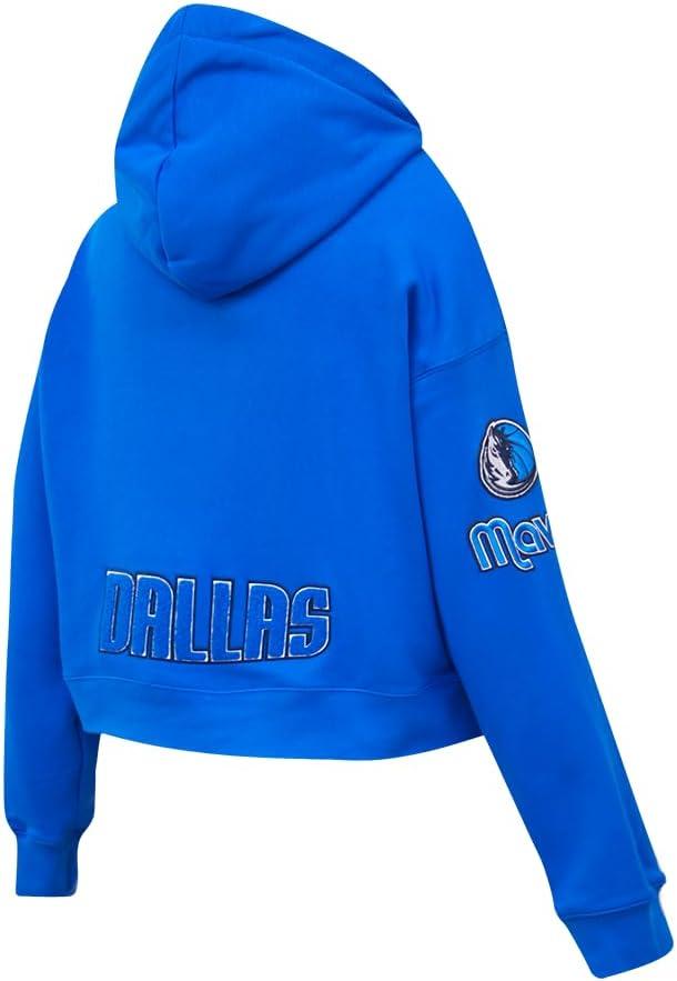 imagePro Standard Womens NBA Classic Chenille Cropped Pullover HoodieRoyal Blue