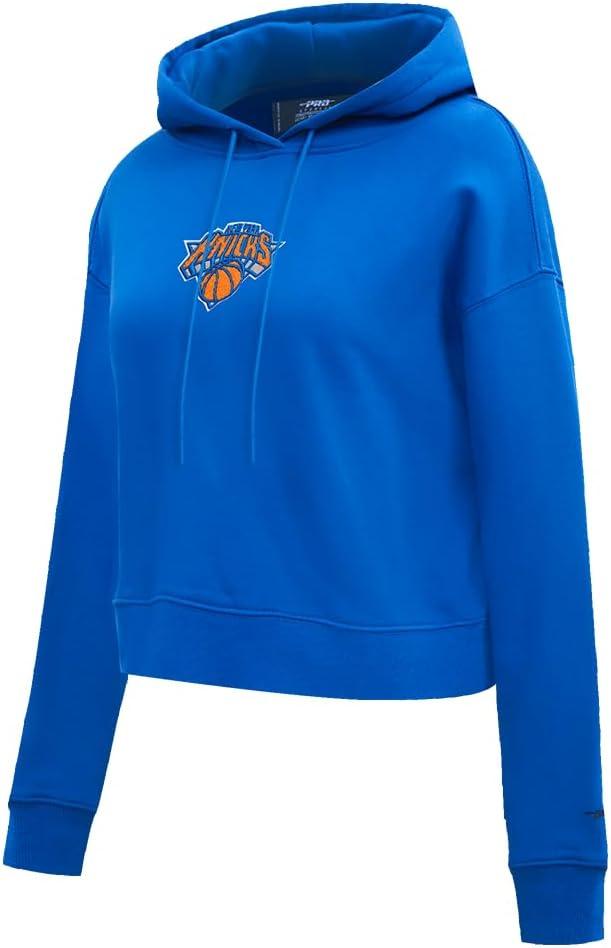 imagePro Standard Womens NBA Classic Chenille Cropped Pullover HoodieRoyal Blue