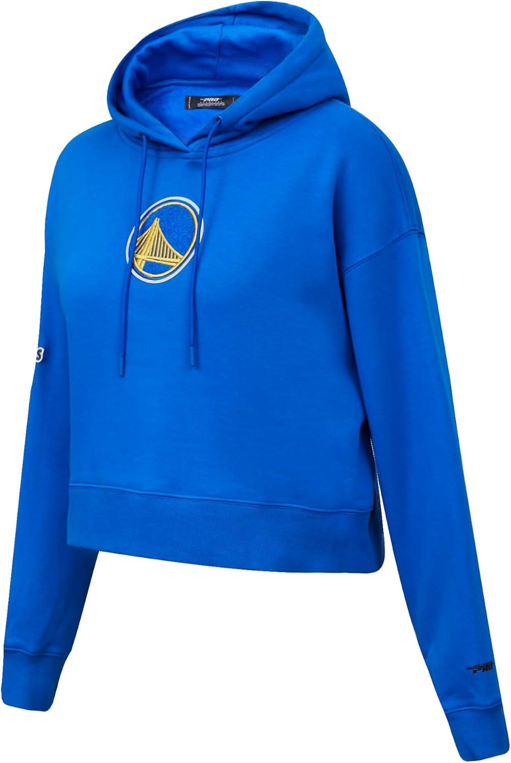 imagePro Standard Womens NBA Classic Chenille Cropped Pullover HoodieRoyal Blue