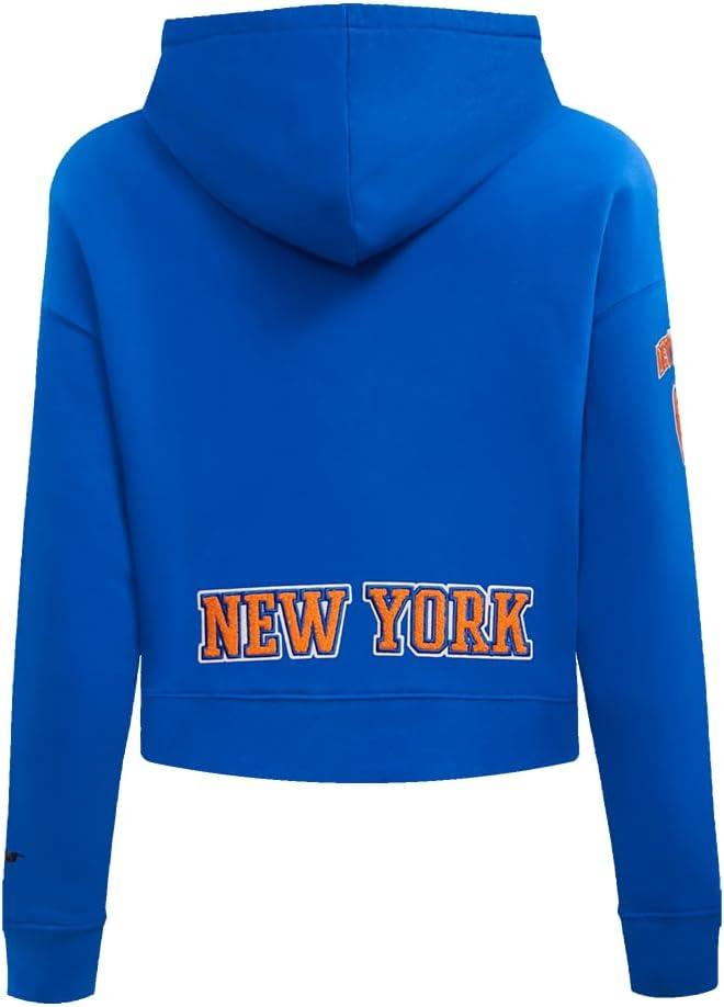 imagePro Standard Womens NBA Classic Chenille Cropped Pullover HoodieRoyal Blue
