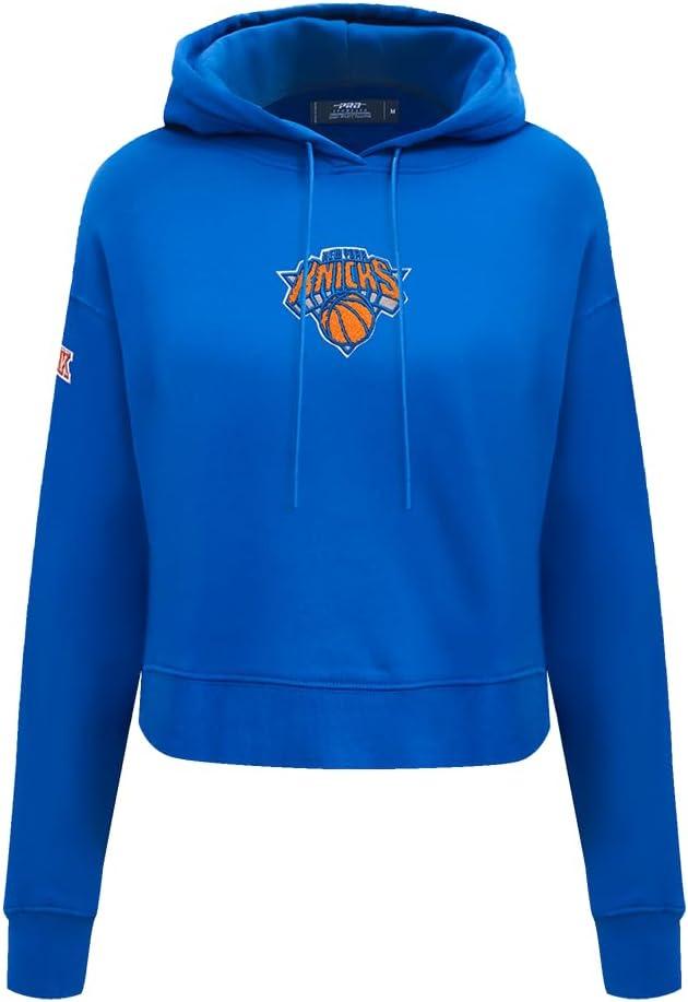 imagePro Standard Womens NBA Classic Chenille Cropped Pullover HoodieRoyal Blue