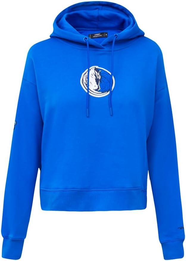 imagePro Standard Womens NBA Classic Chenille Cropped Pullover HoodieRoyal Blue