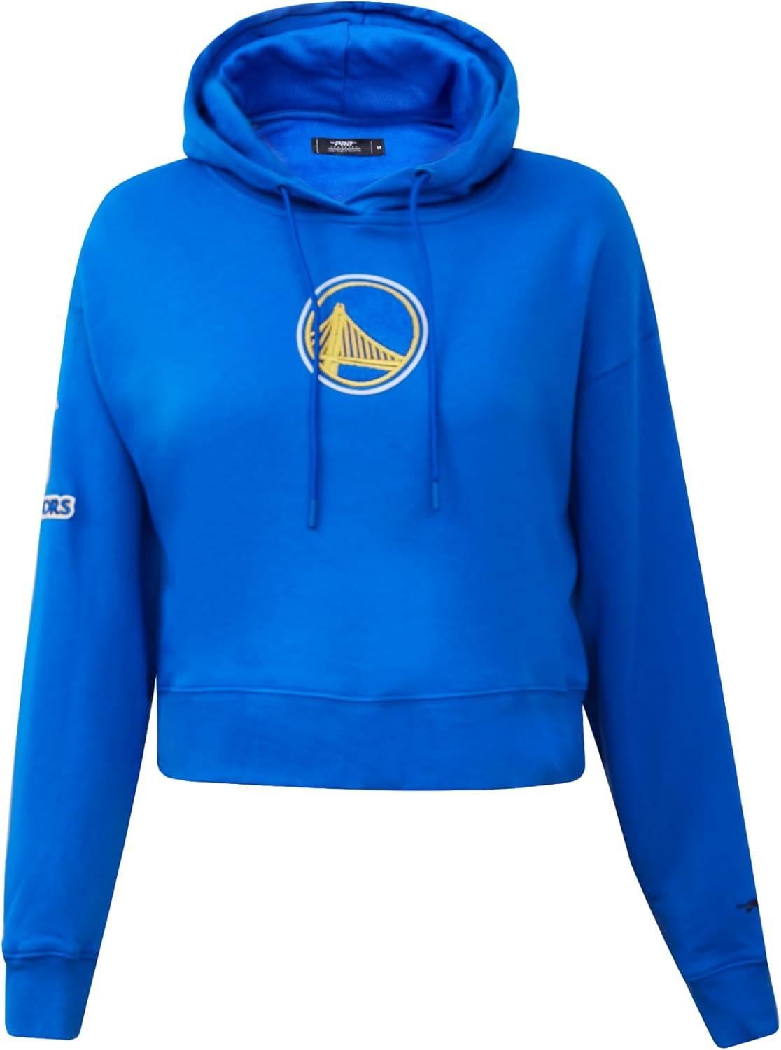 imagePro Standard Womens NBA Classic Chenille Cropped Pullover HoodieRoyal Blue