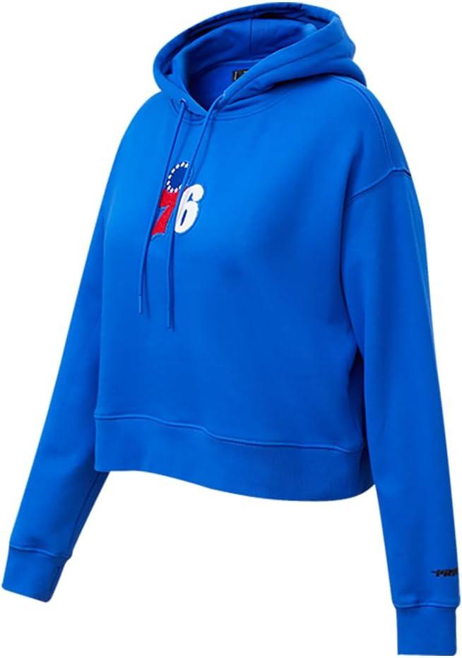 imagePro Standard Womens NBA Classic Chenille Cropped Pullover HoodieRoyal Blue