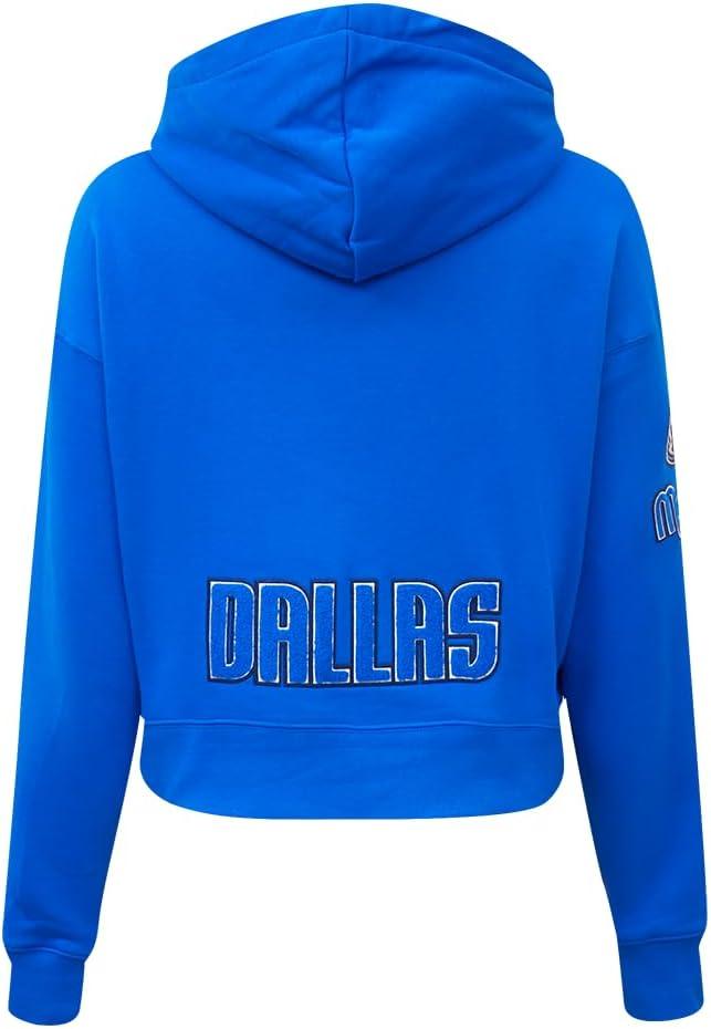 imagePro Standard Womens NBA Classic Chenille Cropped Pullover HoodieRoyal Blue