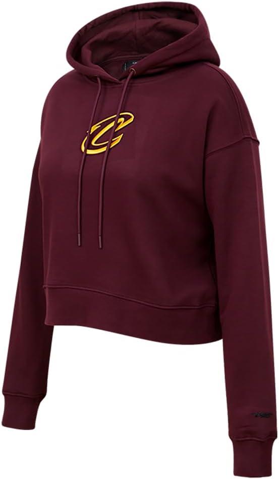 imagePro Standard Womens NBA Classic Chenille Cropped Pullover HoodieWine