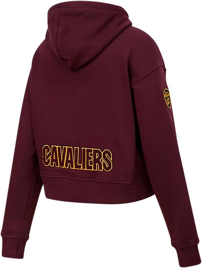 imagePro Standard Womens NBA Classic Chenille Cropped Pullover HoodieWine