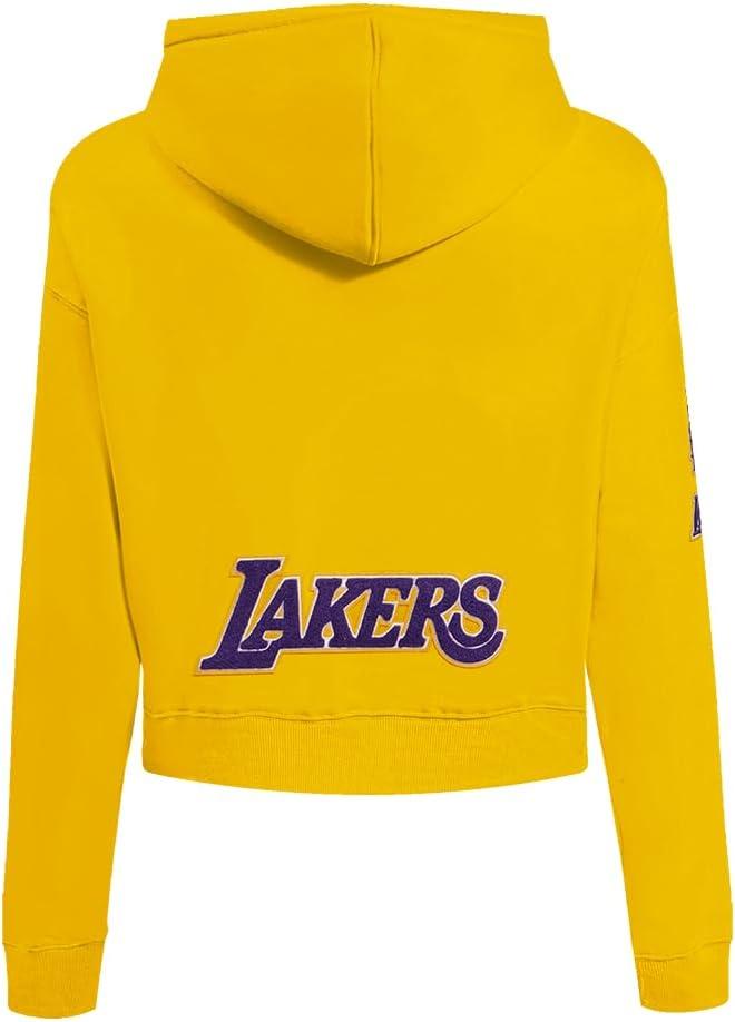 imagePro Standard Womens NBA Classic Chenille Cropped Pullover HoodieYellow