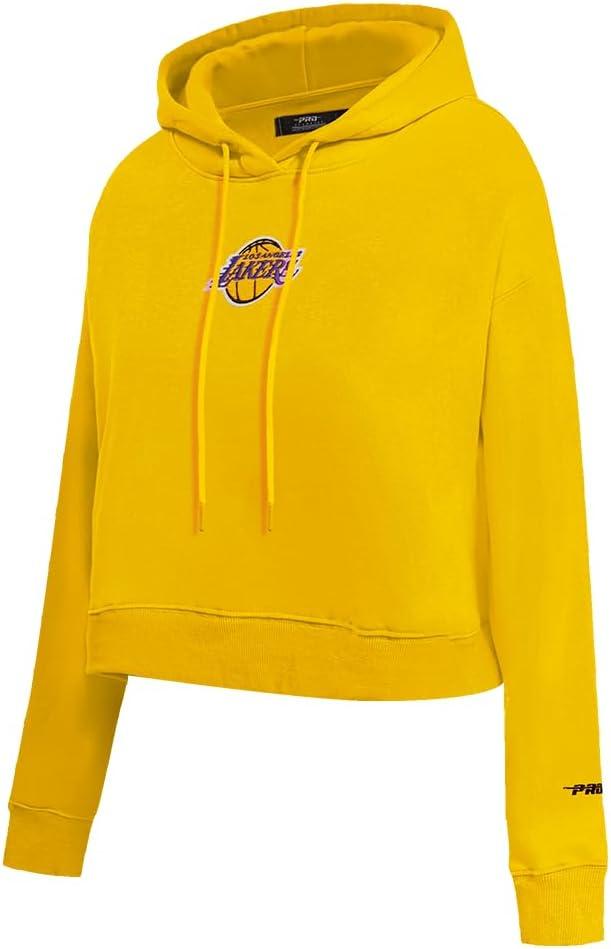 imagePro Standard Womens NBA Classic Chenille Cropped Pullover HoodieYellow