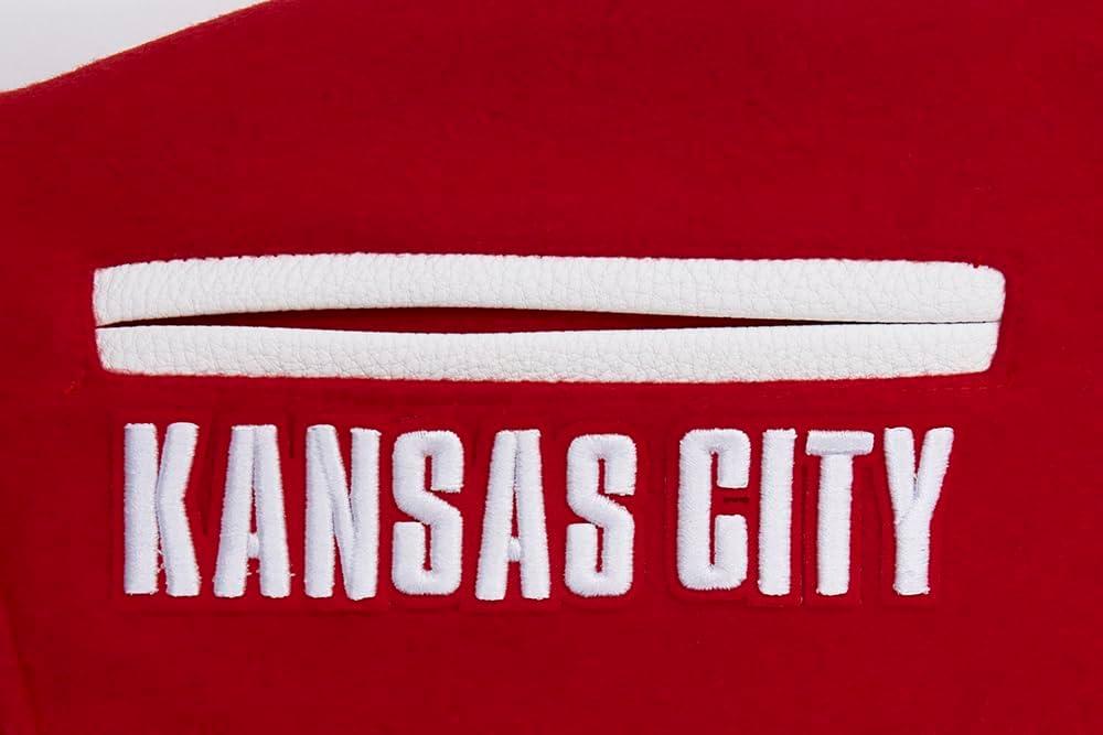 imagePro Standard Womens NFL Kansas City Chiefs Retro Classics Varsity Jacket RedWhite M
