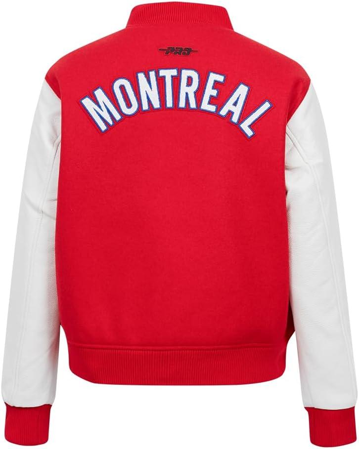 imagePro Standard Womens NHL Classic Chenille Varsity JacketRedWhite