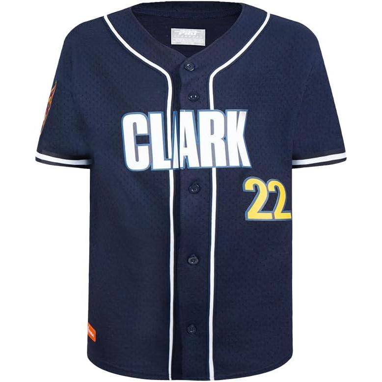 imageBig Boys WNBA Indiana Fever Classic Player Name and Number Mesh Button Down TopMidnight Navy