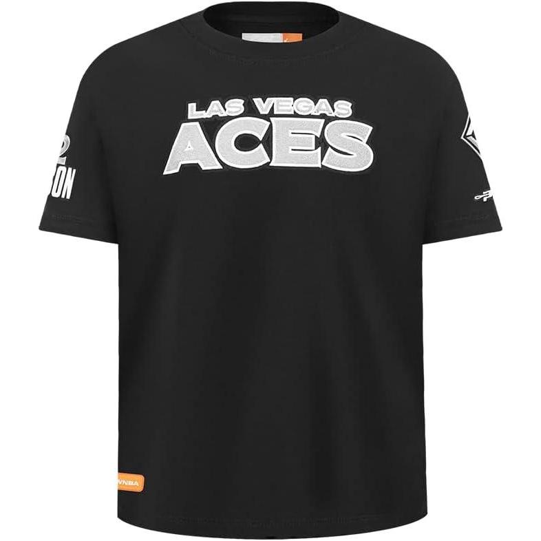imageBig Boys WNBA Las Vegas Aces Classic Player Name and Number Cotton Short Sleeve TeeBlack