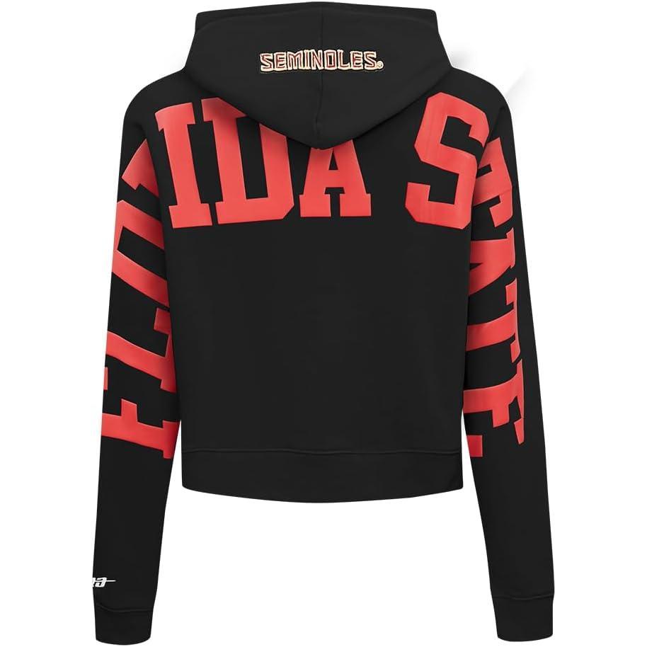 imagePRO STANDARD Womens College Wingspan Brushed Back French Terry Cropped Pullover HoodieBlack