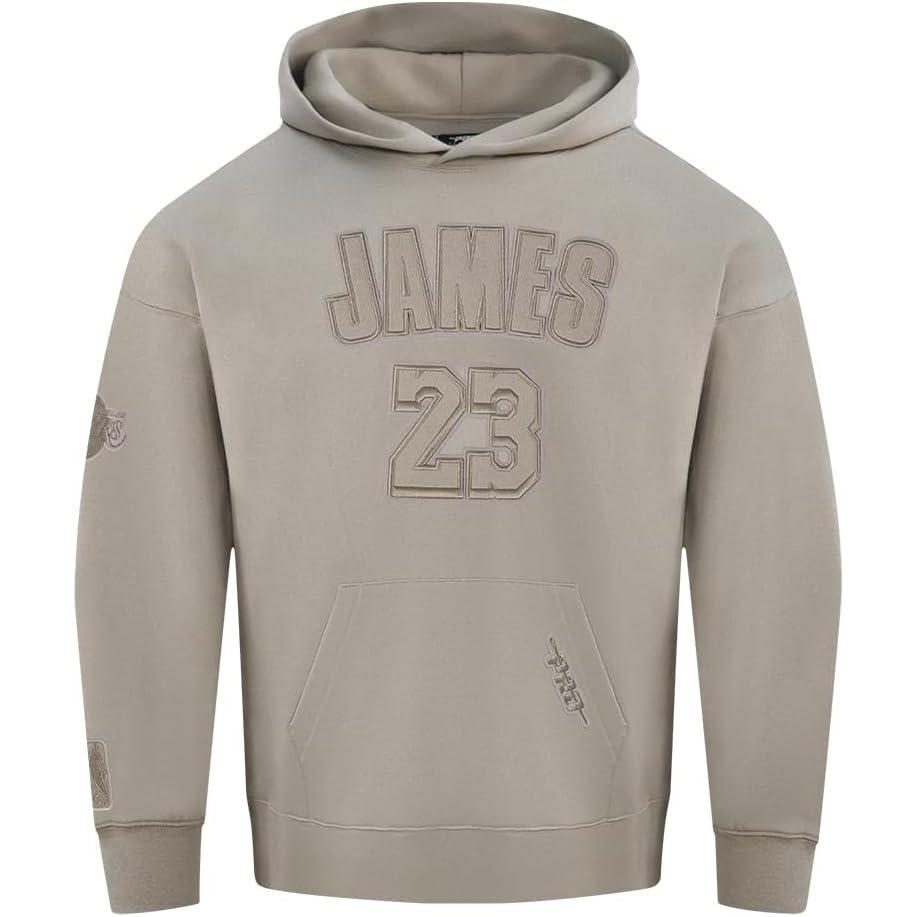 imagePro Standard Mens NBA Los Angeles Lakers Neutrals Player Fleece Pull Over HoodieTaupe