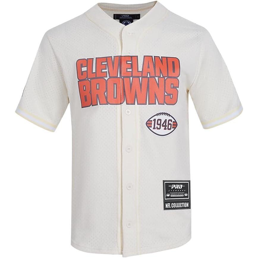 imagePro Standard Mens NFL Mesh Button Down TopEggshell