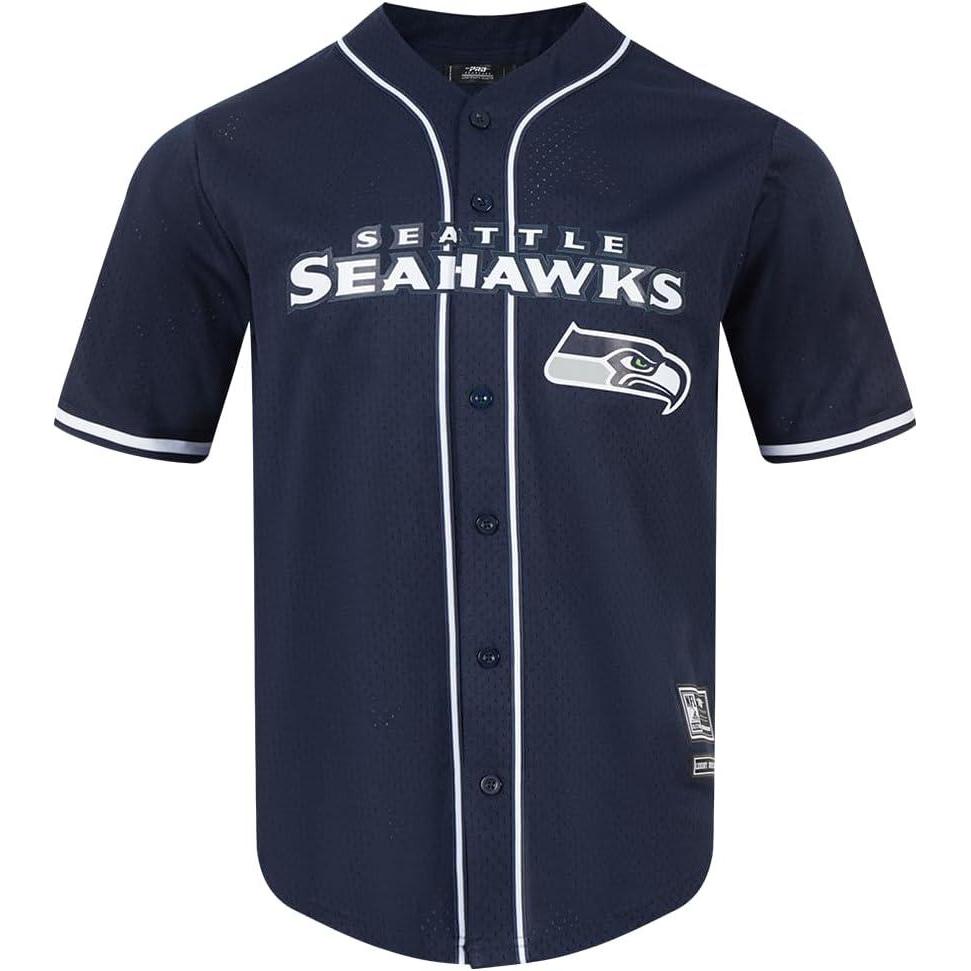 imagePro Standard Mens NFL Mesh Button Down TopMidnight Navy