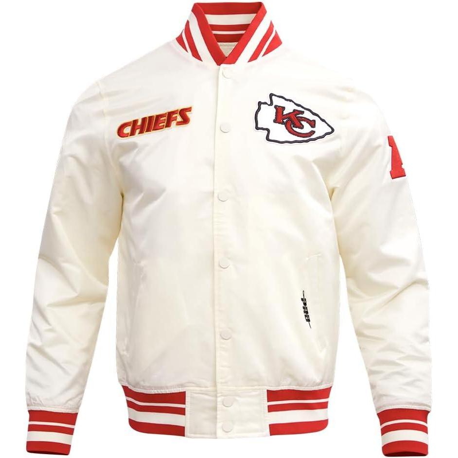 imagePro Standard Mens NFL Retro Classics Satin JacketOffwhite
