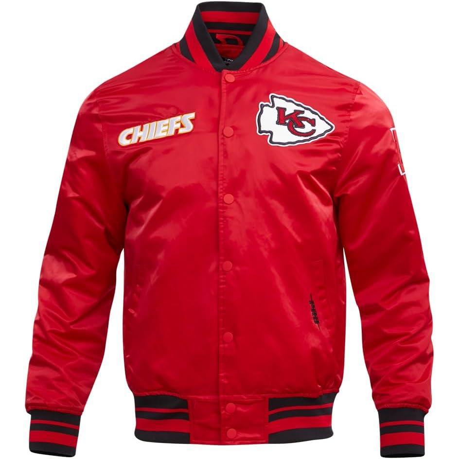imagePro Standard Mens NFL Retro Classics Satin JacketRed