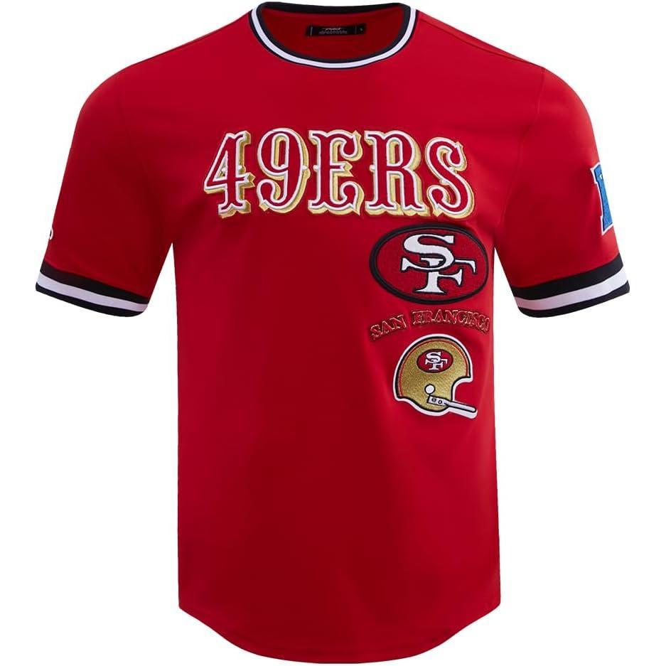 imagePro Standard Mens NFL Retro Classics Short Sleeve TeeRedBlack