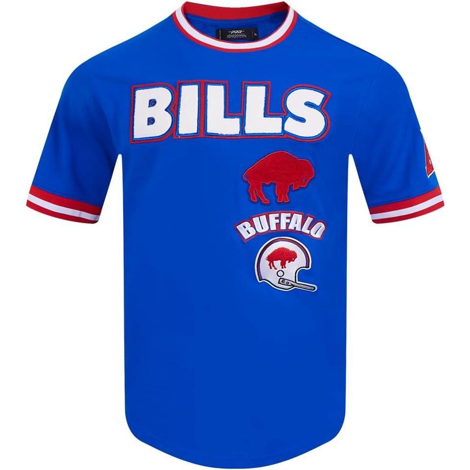 imagePro Standard Mens NFL Retro Classics Short Sleeve TeeRoyal BlueRed