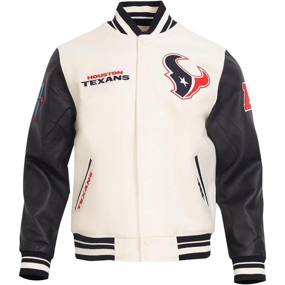 imagePro Standard Mens NFL Retro Classics Varsity JacketOffwhite